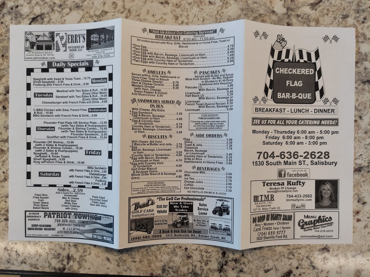 Checkered Flag Barbecue Menu - Image 2