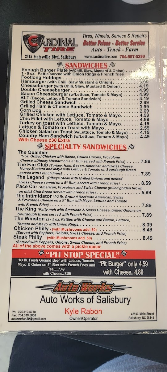 Checkered Flag Barbecue Menu - Image 3